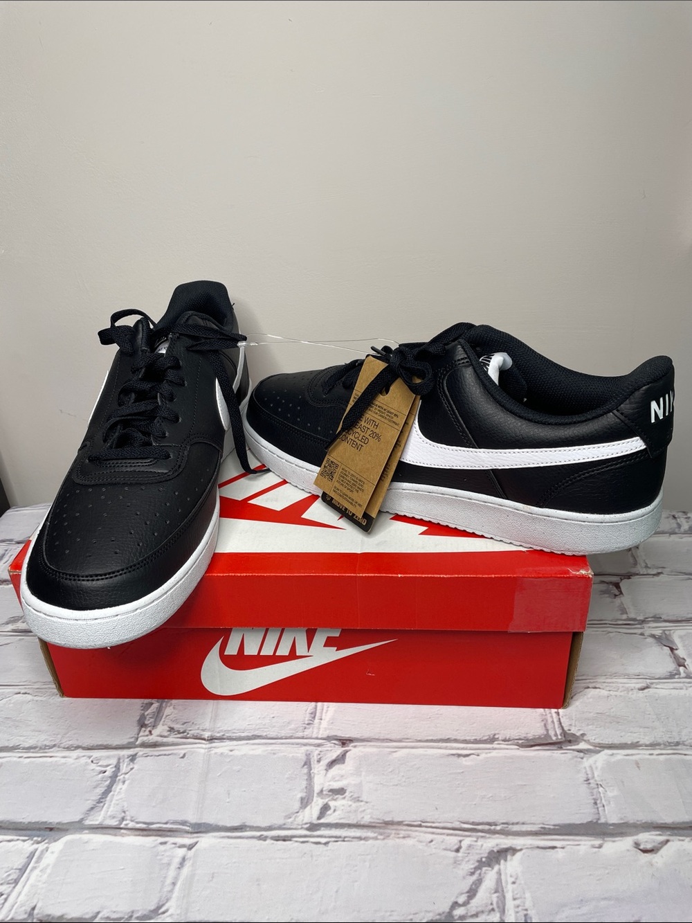 Nike Court Vision Black and White Sneakers